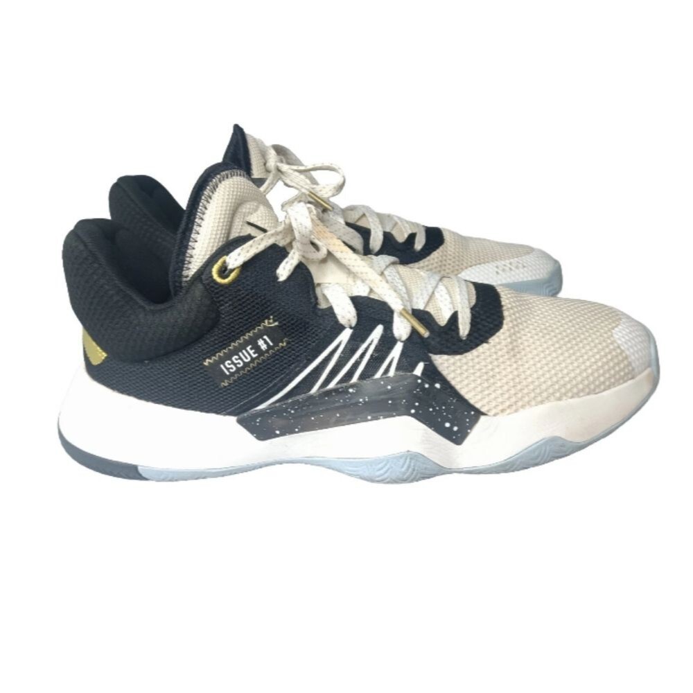 adidas D.O.N. Issue # 1 Shoes Men's Size 10.5 White Black Gold Metallic